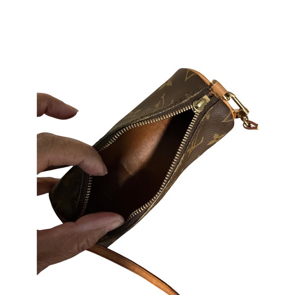 Louis Vuitton Monogram Mini Papillon Pouch Vachetta Strap Vintage - Picture 9 of 10